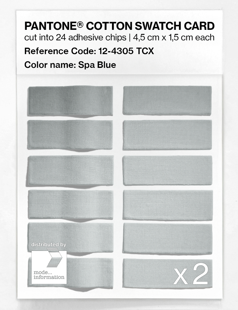 Product image 6 of the product “PANTONE® COTTON SWATCH CARD 12-4305 TCX Spa Blue ”