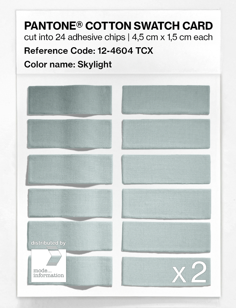 Product image 6 of the product “PANTONE® COTTON SWATCH CARD 12-4604 TCX Skylight ”