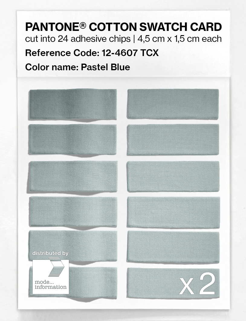 Product image 6 of the product “PANTONE® COTTON SWATCH CARD 12-4607 TCX Pastel Blue ”