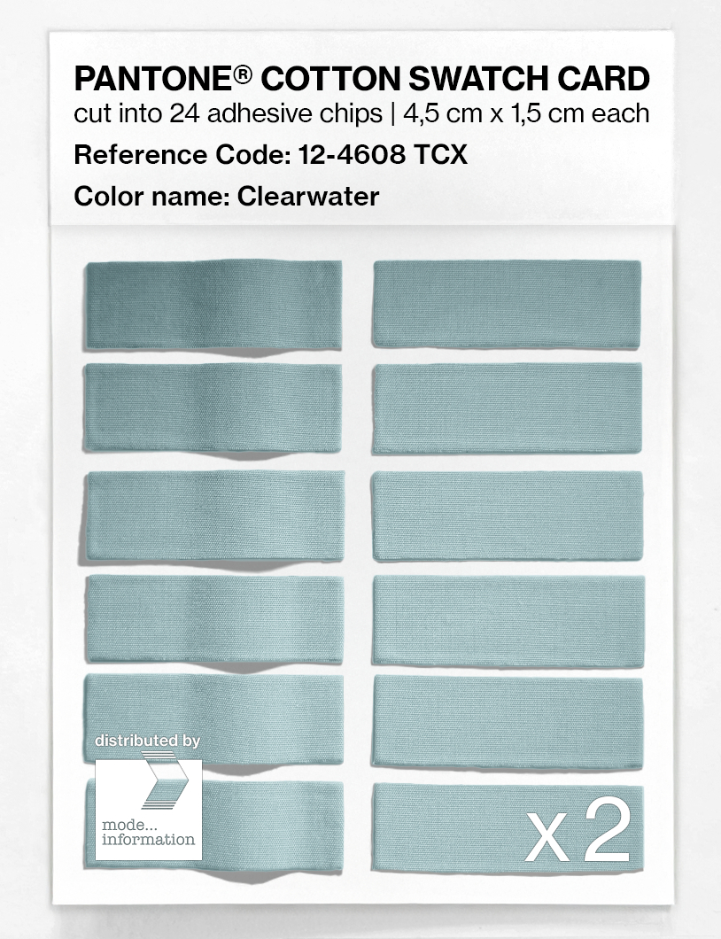 Product image 6 of the product “PANTONE® COTTON SWATCH CARD 12-4608 TCX Clearwater ”