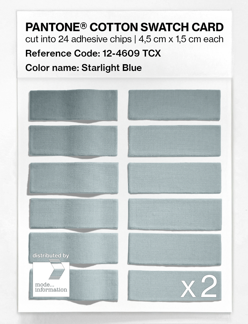 Product image 6 of the product “PANTONE® COTTON SWATCH CARD 12-4609 TCX Starlight Blue ”