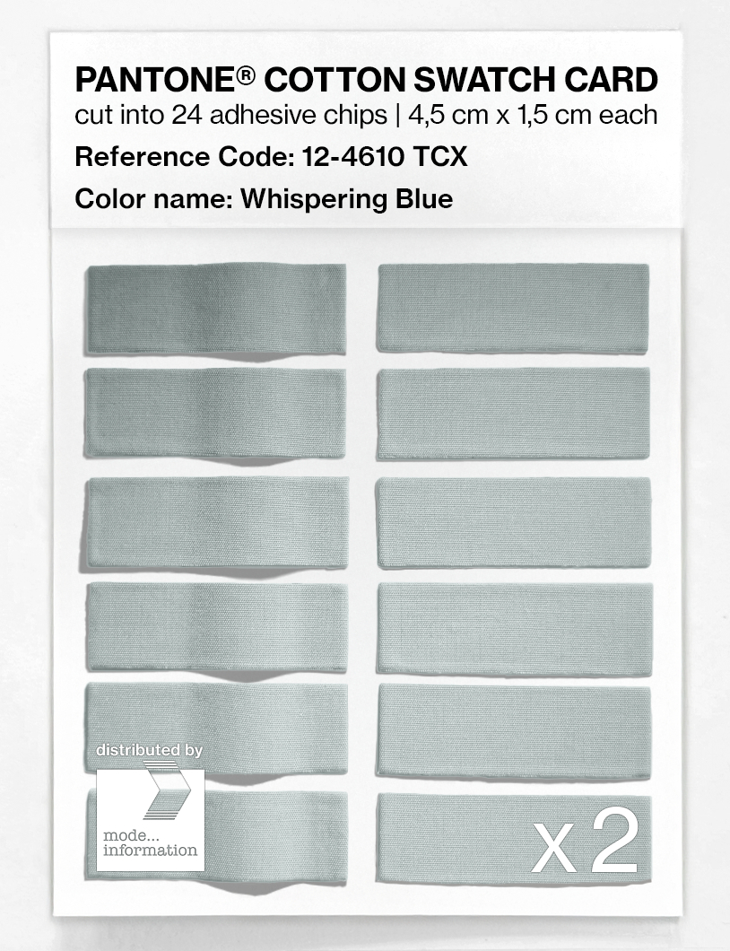 Artikelbild 6 des Artikels “PANTONE® COTTON SWATCH CARD 12-4610 TCX Whispering Blue “