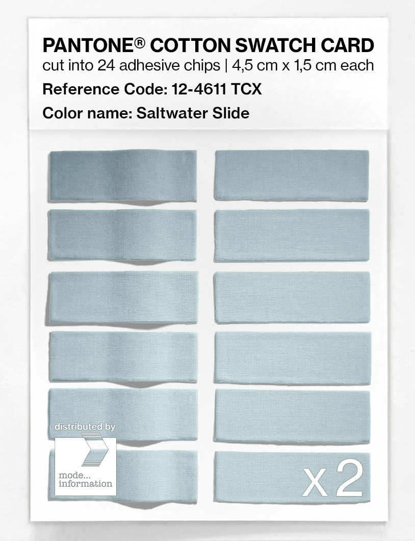 Product image 6 of the product “PANTONE® COTTON SWATCH CARD 12-4611 TCX Saltwater Slide ”
