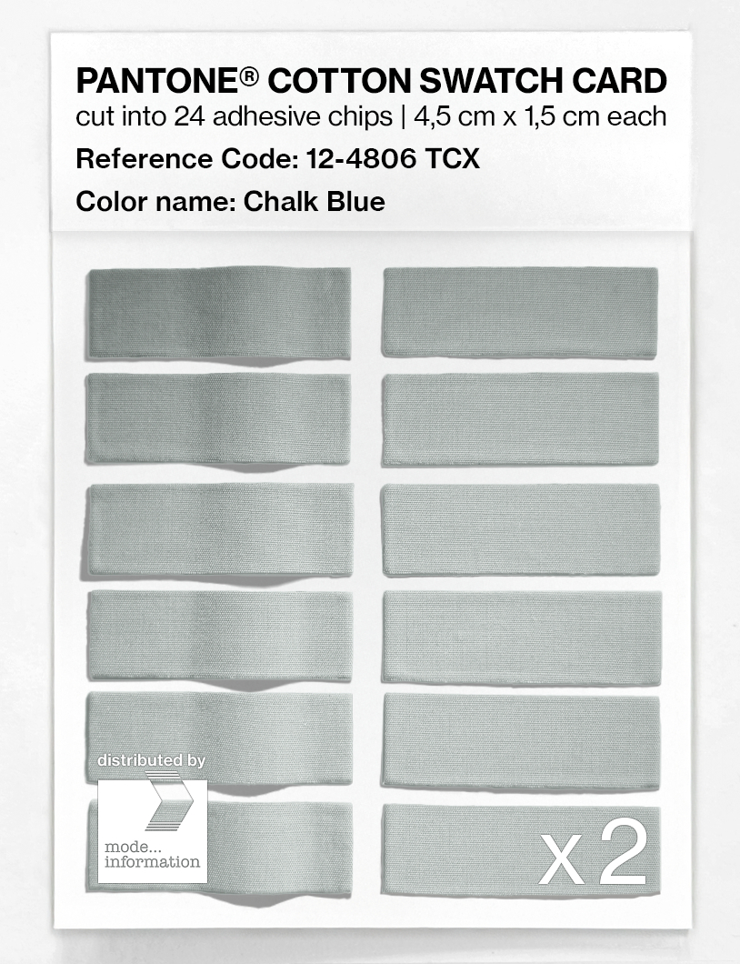 Product image 6 of the product “PANTONE® COTTON SWATCH CARD 12-4806 TCX Chalk Blue ”