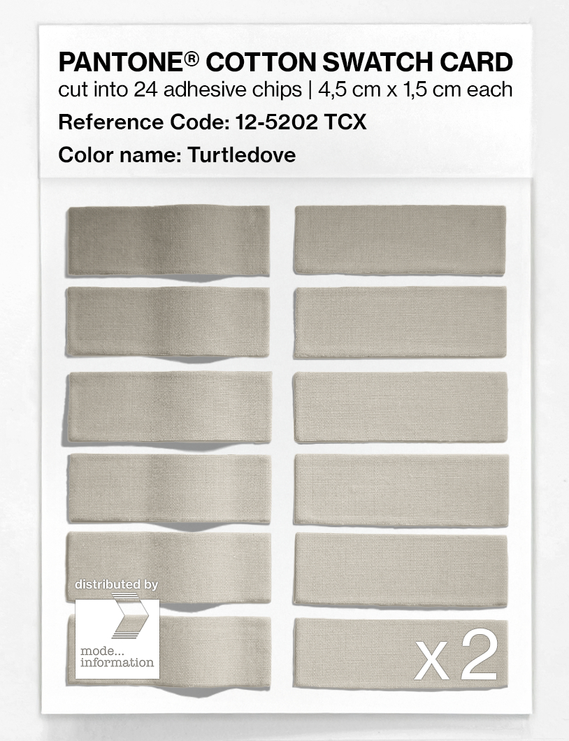 Product image 6 of the product “PANTONE® COTTON SWATCH CARD 12-5202 TCX Turtledove ”