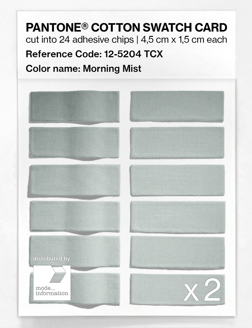 Product image 6 of the product “PANTONE® COTTON SWATCH CARD 12-5204 TCX Morning Mist ”