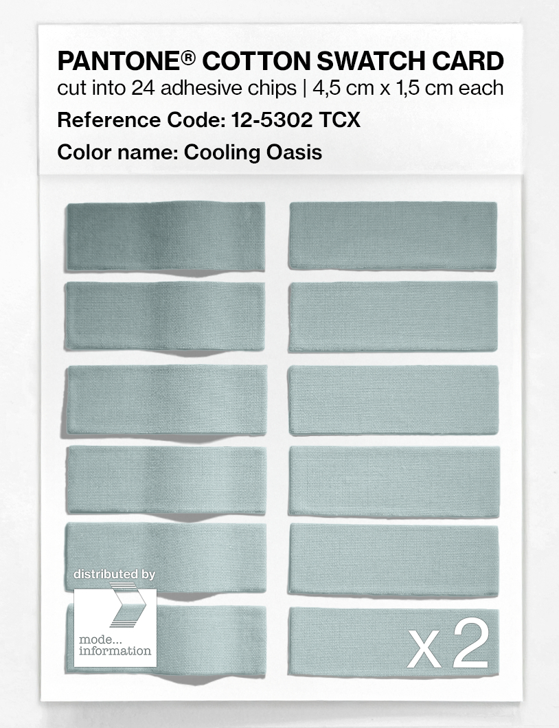 Artikelbild 6 des Artikels “PANTONE® COTTON SWATCH CARD 12-5302 TCX Cooling Oasis “