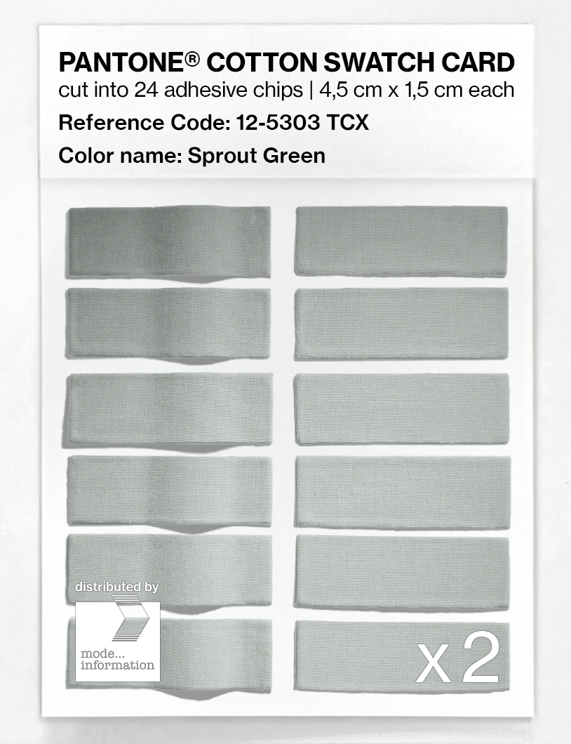 Product image 6 of the product “PANTONE® COTTON SWATCH CARD 12-5303 TCX Sprout Green ”