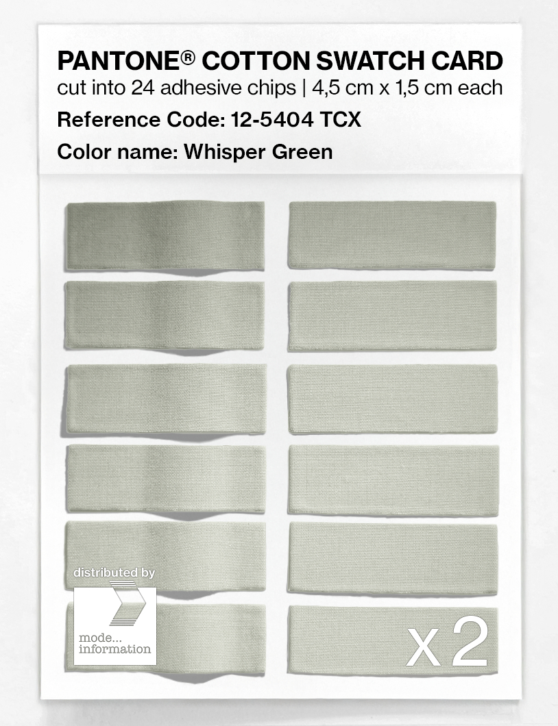 Product image 6 of the product “PANTONE® COTTON SWATCH CARD 12-5404 TCX Whisper Green ”