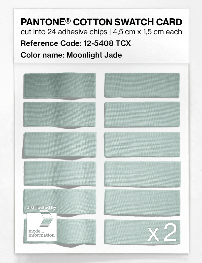 Artikelbild 6 des Artikels “PANTONE® COTTON SWATCH CARD 12-5408 TCX Moonlight Jade “