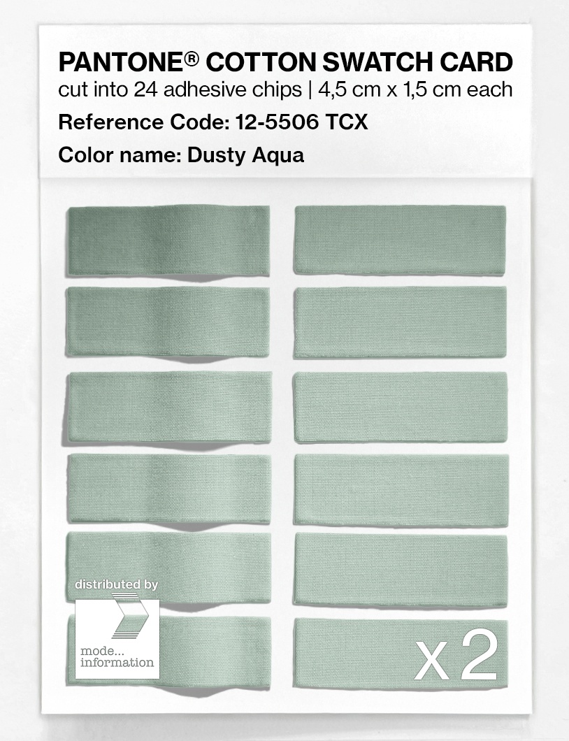 Product image 6 of the product “PANTONE® COTTON SWATCH CARD 12-5506 TCX Dusty Aqua ”