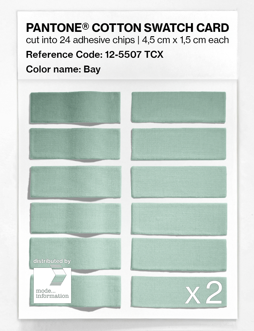 Product image 6 of the product “PANTONE® COTTON SWATCH CARD 12-5507 TCX Bay ”