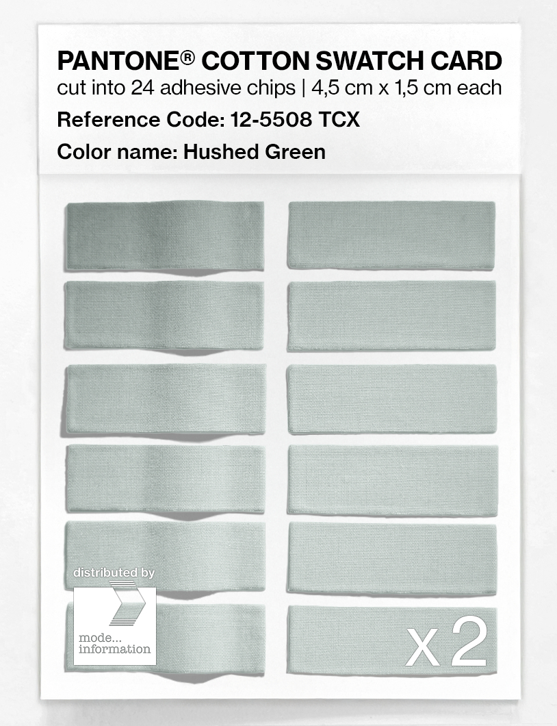 Product image 6 of the product “PANTONE® COTTON SWATCH CARD 12-5508 TCX Hushed Green ”
