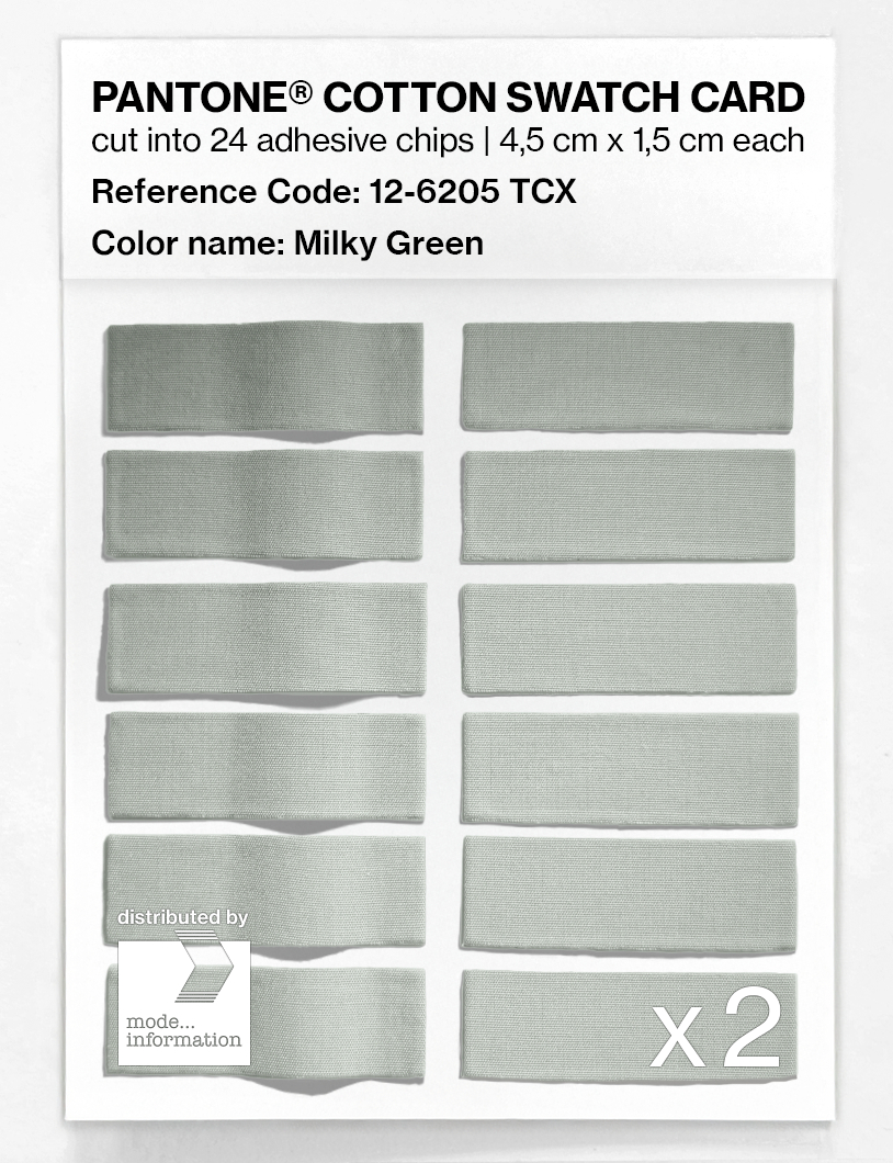 Product image 6 of the product “PANTONE® COTTON SWATCH CARD 12-6205 TCX Milky Green ”