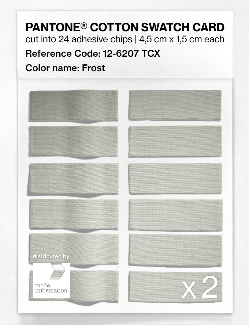 Product image 6 of the product “PANTONE® COTTON SWATCH CARD 12-6207 TCX Frost ”