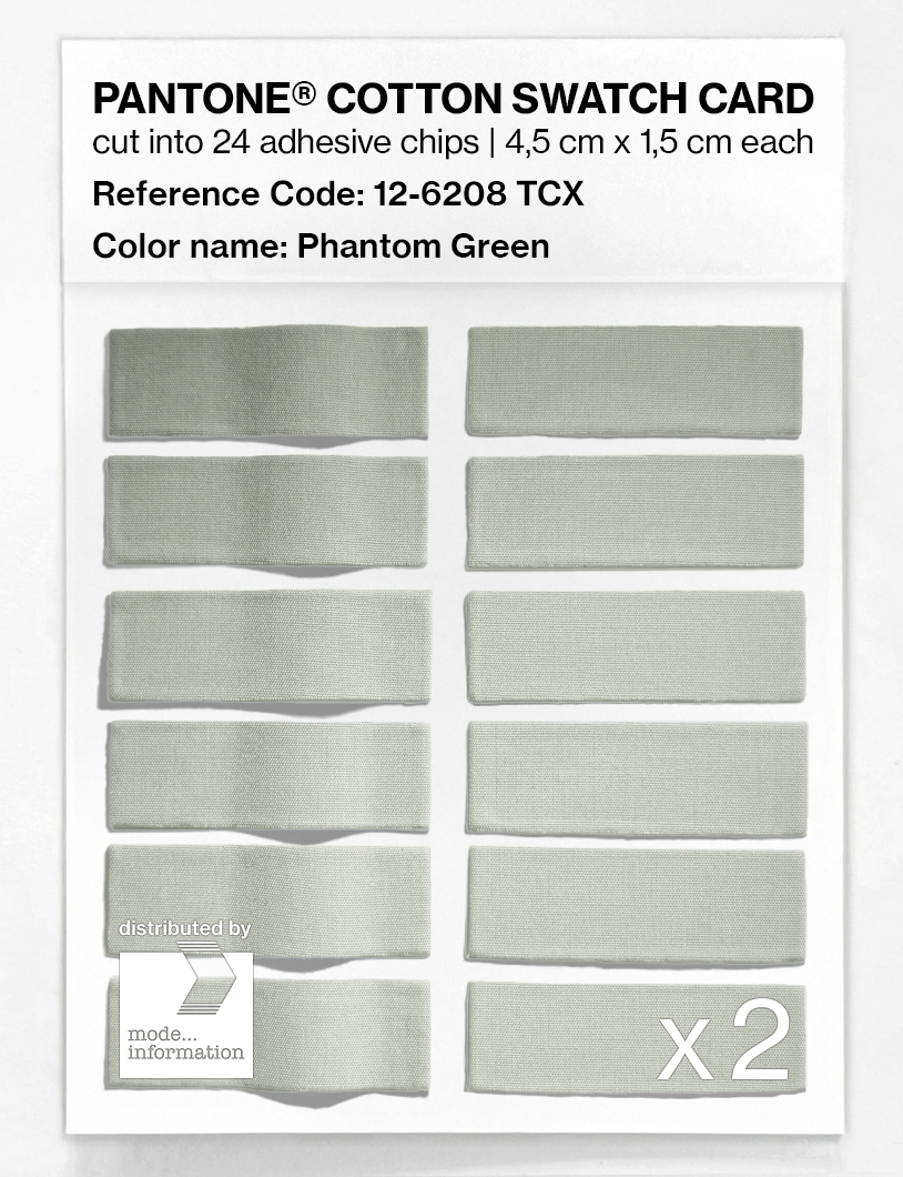 Product image 6 of the product “PANTONE® COTTON SWATCH CARD 12-6208 TCX Phantom Green ”