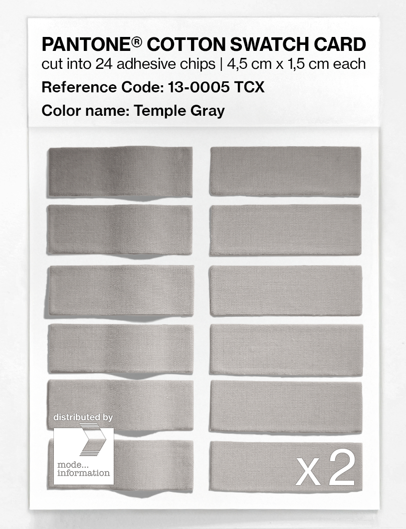 Artikelbild 6 des Artikels “PANTONE® COTTON SWATCH CARD 13-0005 TCX Temple Gray “