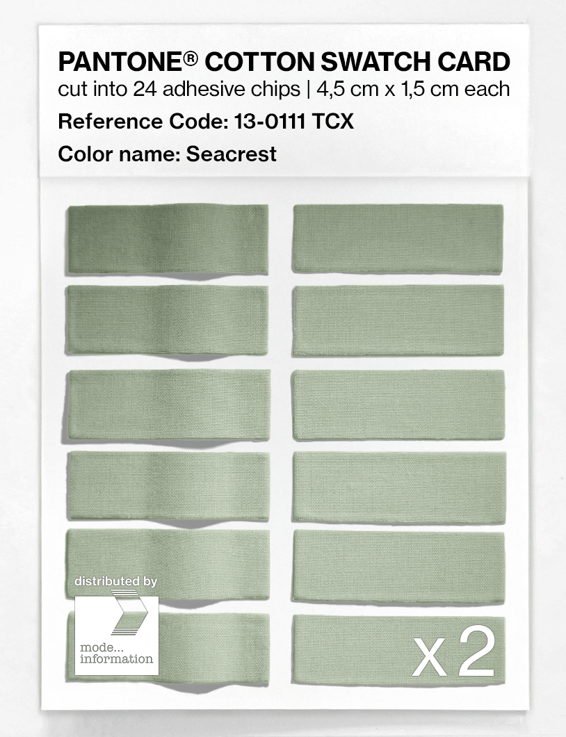 Product image 6 of the product “PANTONE® COTTON SWATCH CARD 13-0111 TCX Seacrest ”