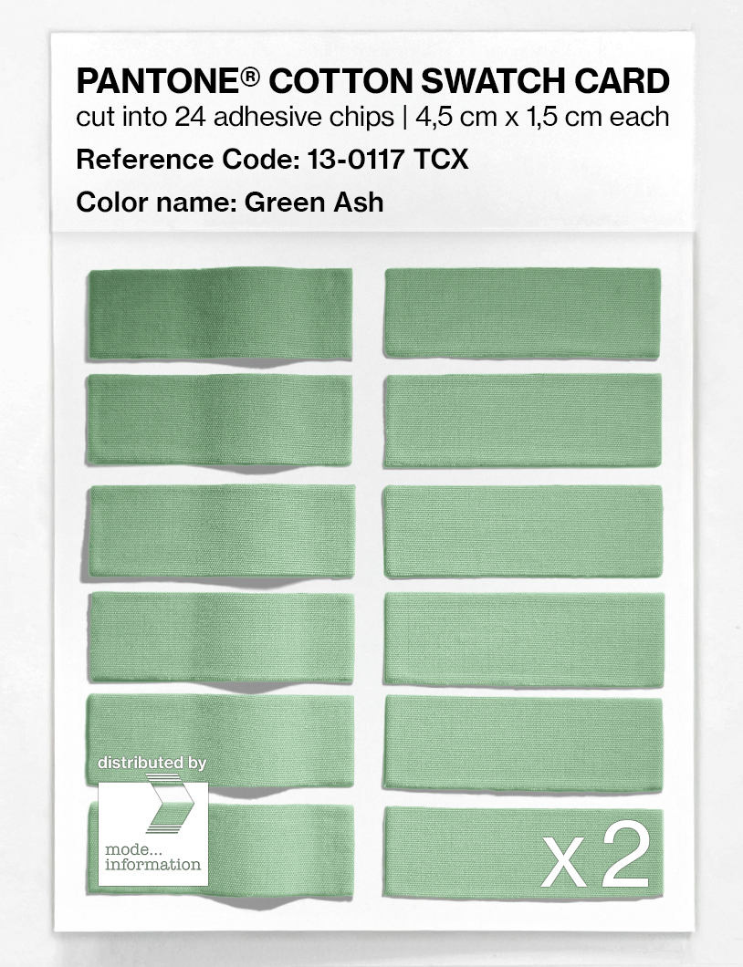 Product image 6 of the product “PANTONE® COTTON SWATCH CARD 13-0117 TCX Green Ash ”