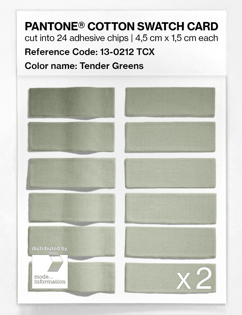 Product image 6 of the product “PANTONE® COTTON SWATCH CARD 13-0212 TCX Tender Greens ”