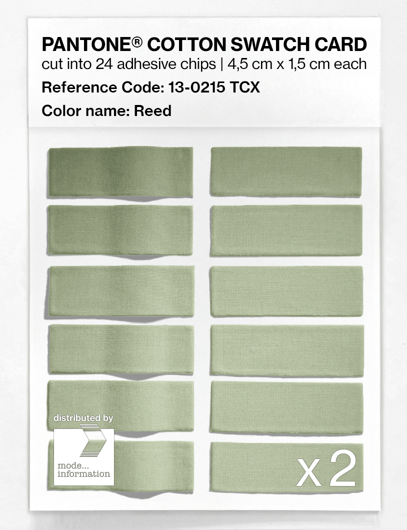 Product image 6 of the product “PANTONE® COTTON SWATCH CARD 13-0215 TCX Reed ”