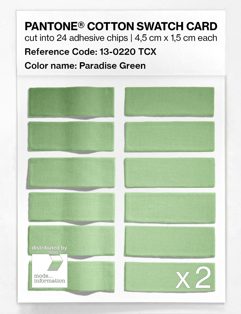 Artikelbild 6 des Artikels “PANTONE® COTTON SWATCH CARD 13-0220 TCX Paradise Green “