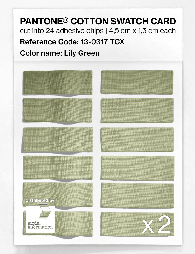 Product image 6 of the product “PANTONE® COTTON SWATCH CARD 13-0317 TCX Lily Green ”