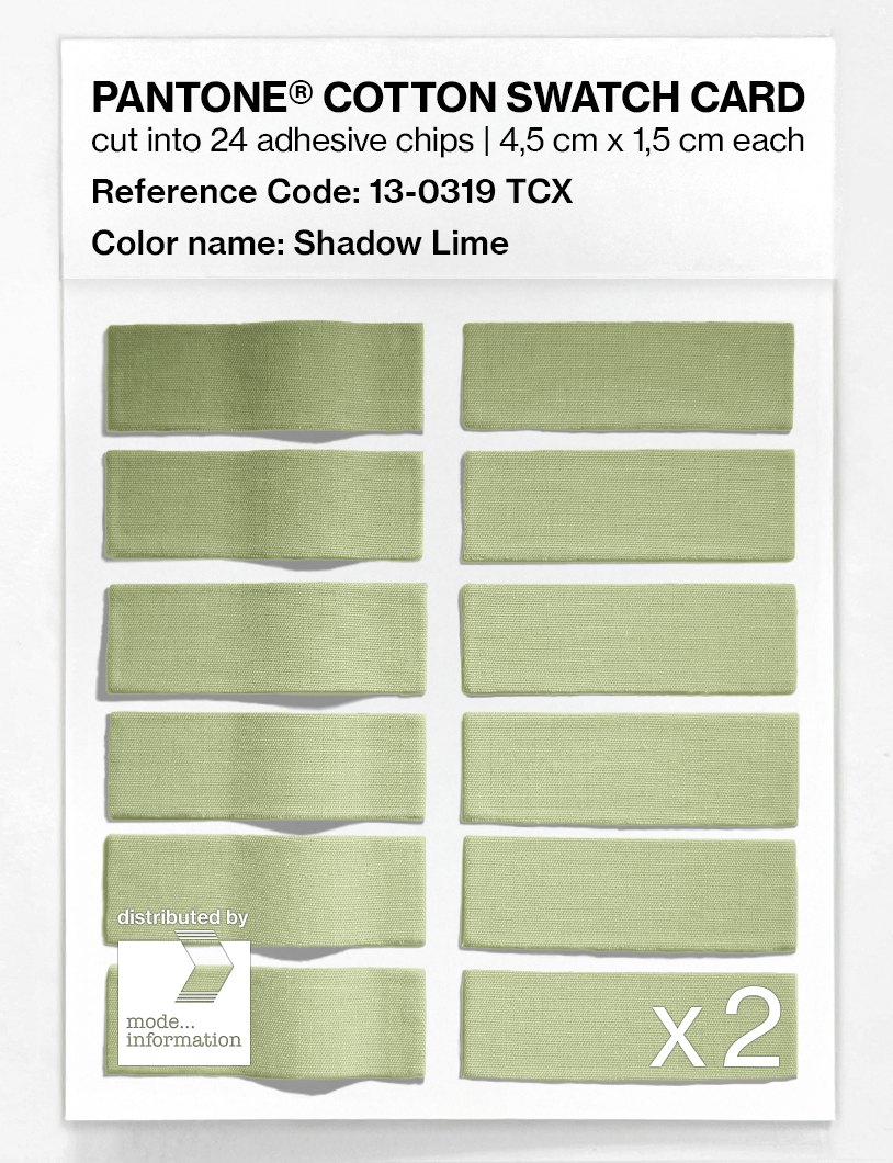 Product image 6 of the product “PANTONE® COTTON SWATCH CARD 13-0319 TCX Shadow Lime ”