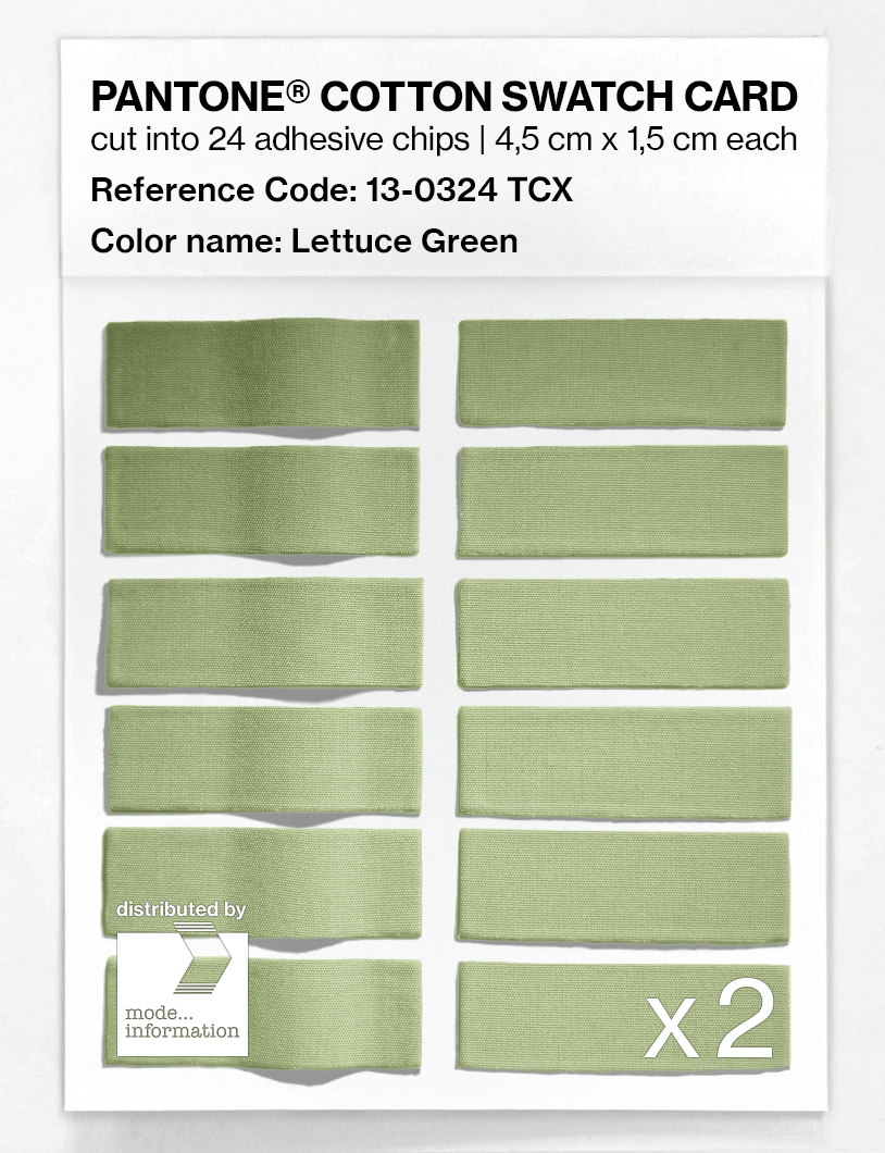 Product image 6 of the product “PANTONE® COTTON SWATCH CARD 13-0324 TCX Lettuce Green ”