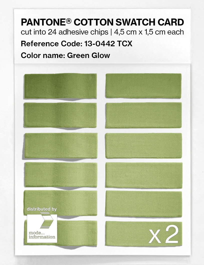 Product image 6 of the product “PANTONE® COTTON SWATCH CARD 13-0442 TCX Green Glow ”