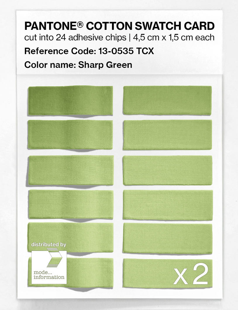 Product image 6 of the product “PANTONE® COTTON SWATCH CARD 13-0535 TCX Sharp Green ”