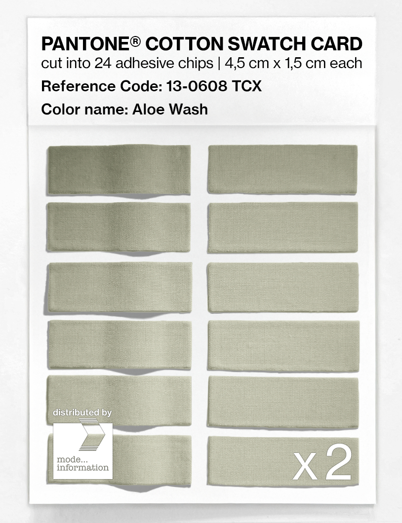 Product image 6 of the product “PANTONE® COTTON SWATCH CARD 13-0608 TCX Aloe Wash ”