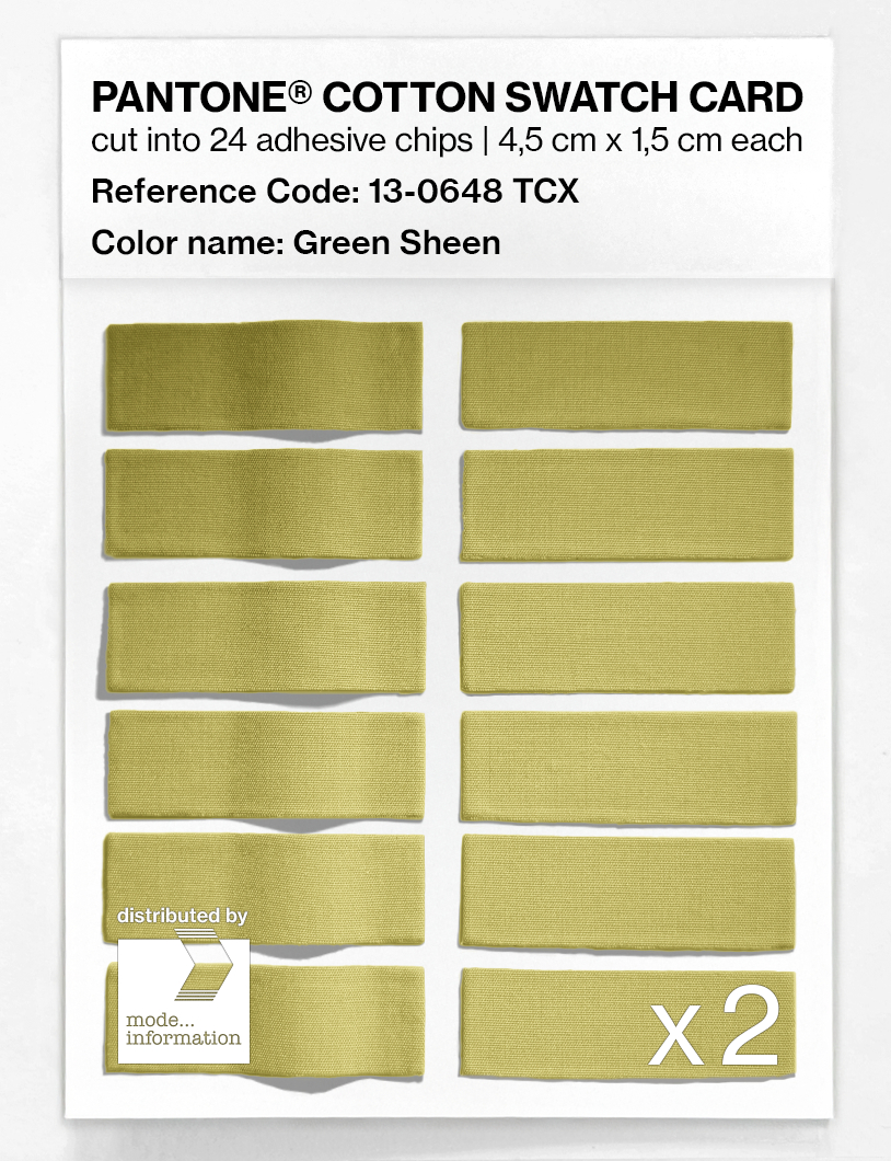Product image 6 of the product “PANTONE® COTTON SWATCH CARD 13-0648 TCX Green Sheen ”
