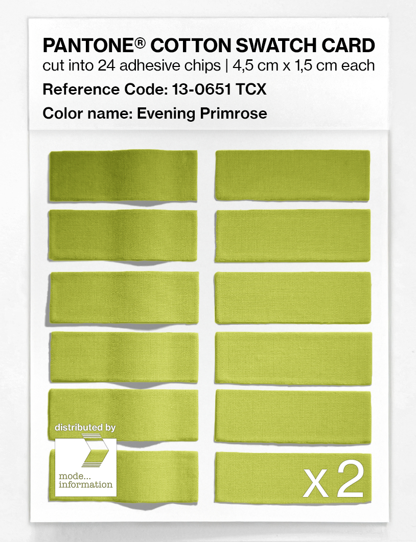 Artikelbild 6 des Artikels “PANTONE® COTTON SWATCH CARD 13-0651 TCX Evening Primrose “