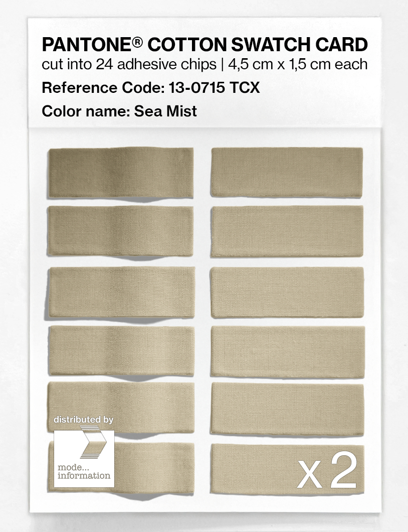 Product image 6 of the product “PANTONE® COTTON SWATCH CARD 13-0715 TCX Sea Mist ”