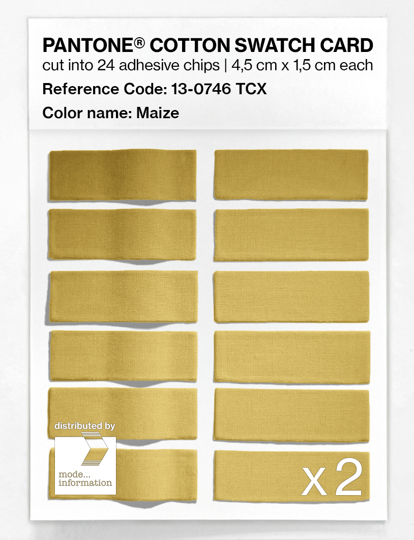 Product image 6 of the product “PANTONE® COTTON SWATCH CARD 13-0746 TCX Maize ”