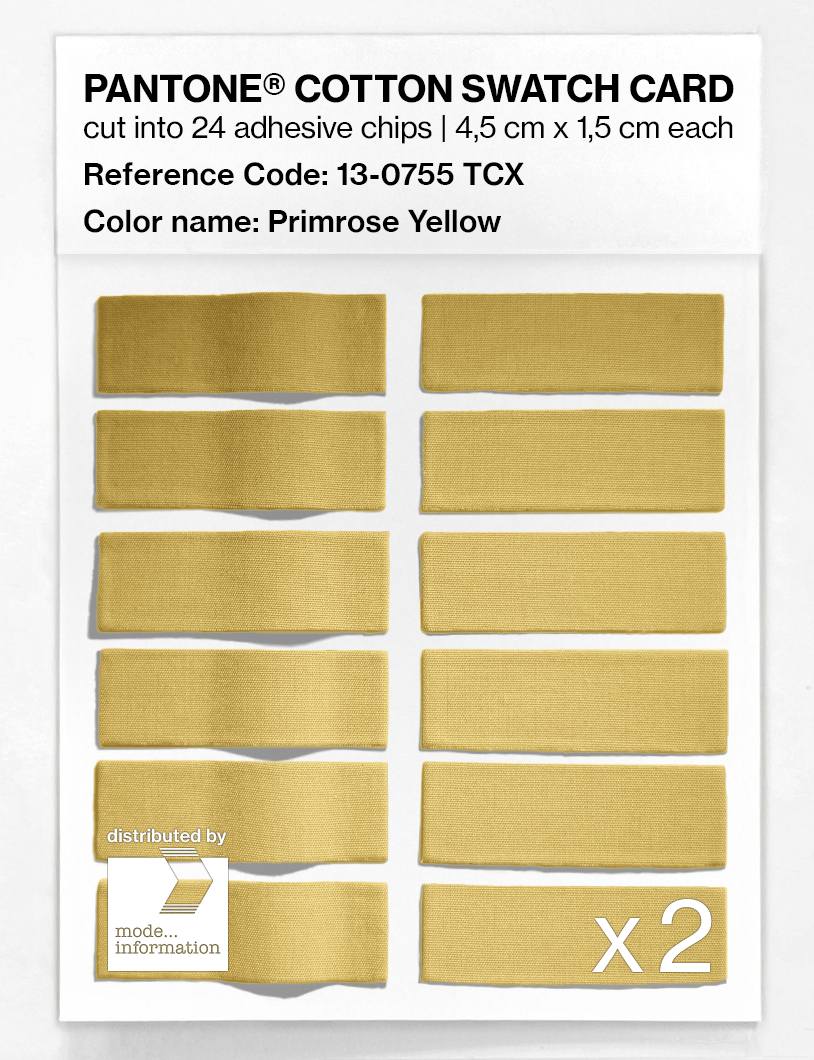 Product image 6 of the product “PANTONE® COTTON SWATCH CARD 13-0755 TCX Primrose Yellow ”