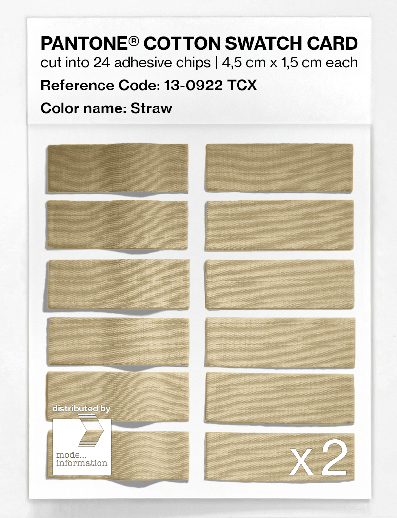 Product image 6 of the product “PANTONE® COTTON SWATCH CARD 13-0922 TCX Straw ”