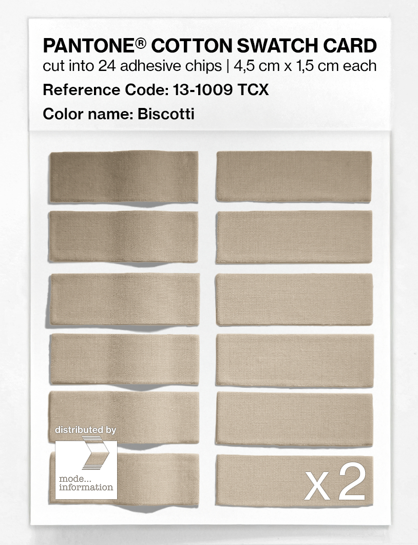 Product image 6 of the product “PANTONE® COTTON SWATCH CARD 13-1009 TCX Biscotti ”