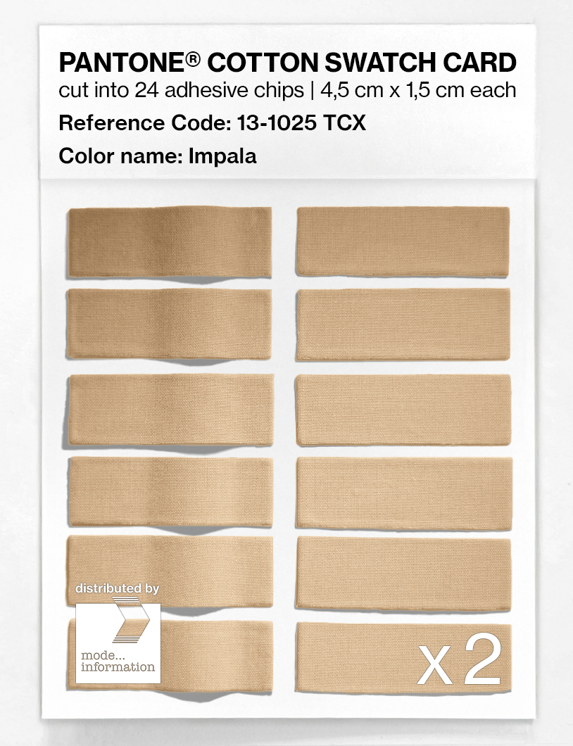 Product image 6 of the product “PANTONE® COTTON SWATCH CARD 13-1025 TCX Impala ”