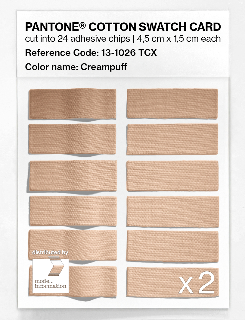 Product image 6 of the product “PANTONE® COTTON SWATCH CARD 13-1026 TCX Creampuff ”