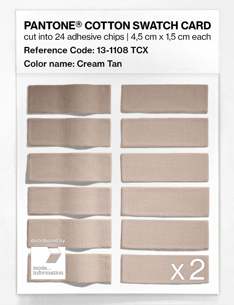 Product image 6 of the product “PANTONE® COTTON SWATCH CARD 13-1108 TCX Cream Tan ”