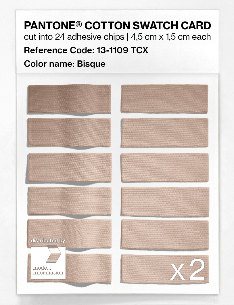Product image 6 of the product “PANTONE® COTTON SWATCH CARD 13-1109 TCX Bisque ”