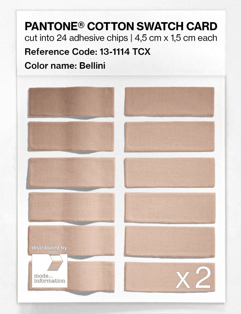Product image 6 of the product “PANTONE® COTTON SWATCH CARD 13-1114 TCX Bellini ”