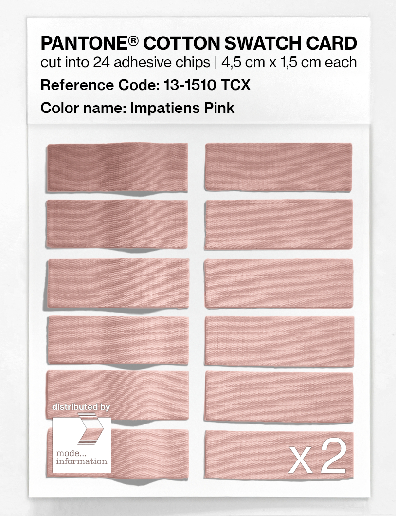Product image 6 of the product “PANTONE® COTTON SWATCH CARD 13-1510 TCX Impatiens Pink ”