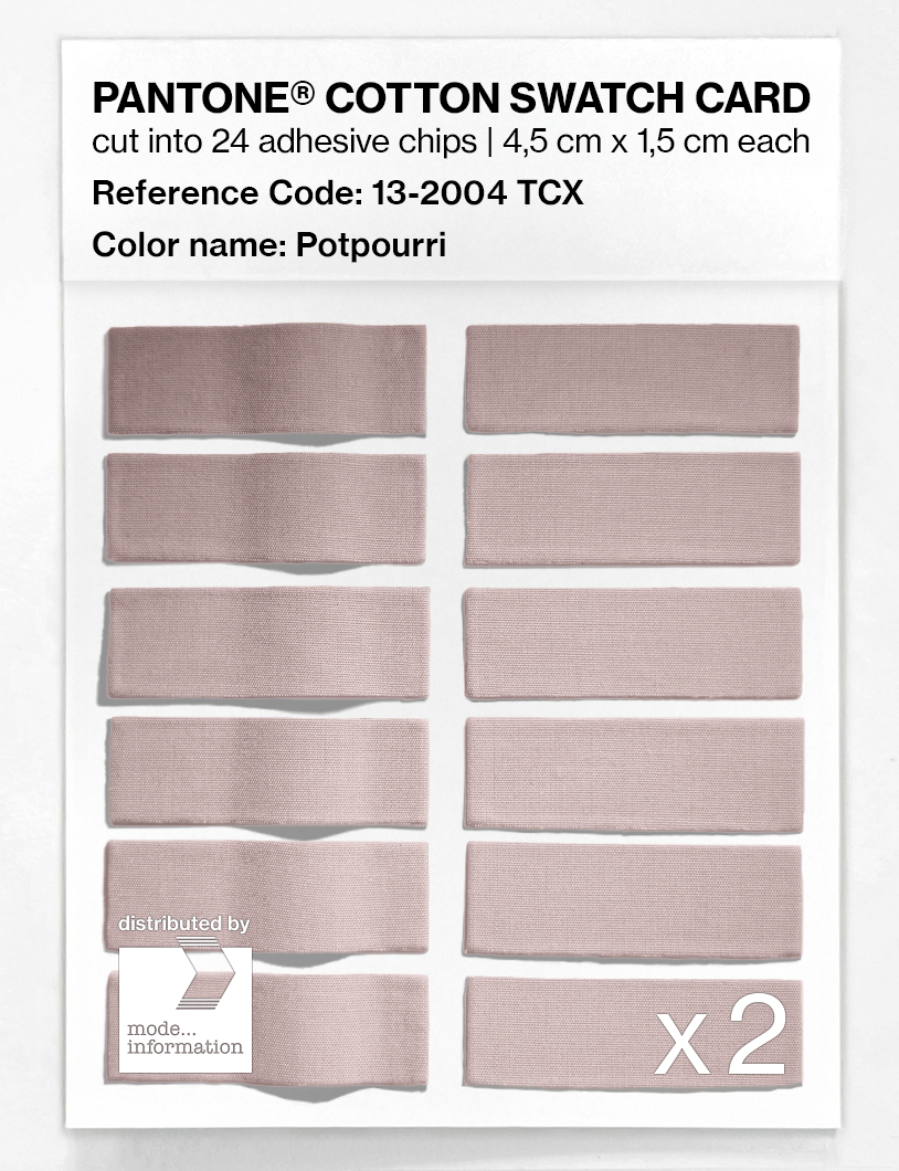 Product image 6 of the product “PANTONE® COTTON SWATCH CARD 13-2004 TCX Potpourri ”