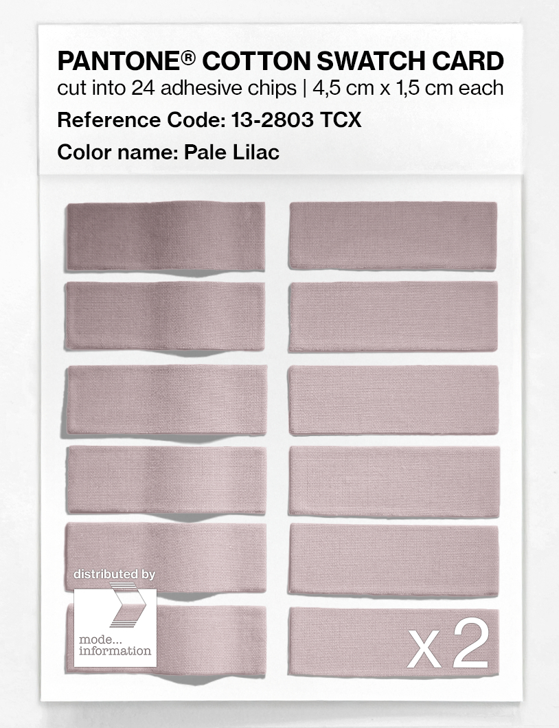 Product image 6 of the product “PANTONE® COTTON SWATCH CARD 13-2803 TCX Pale Lilac ”