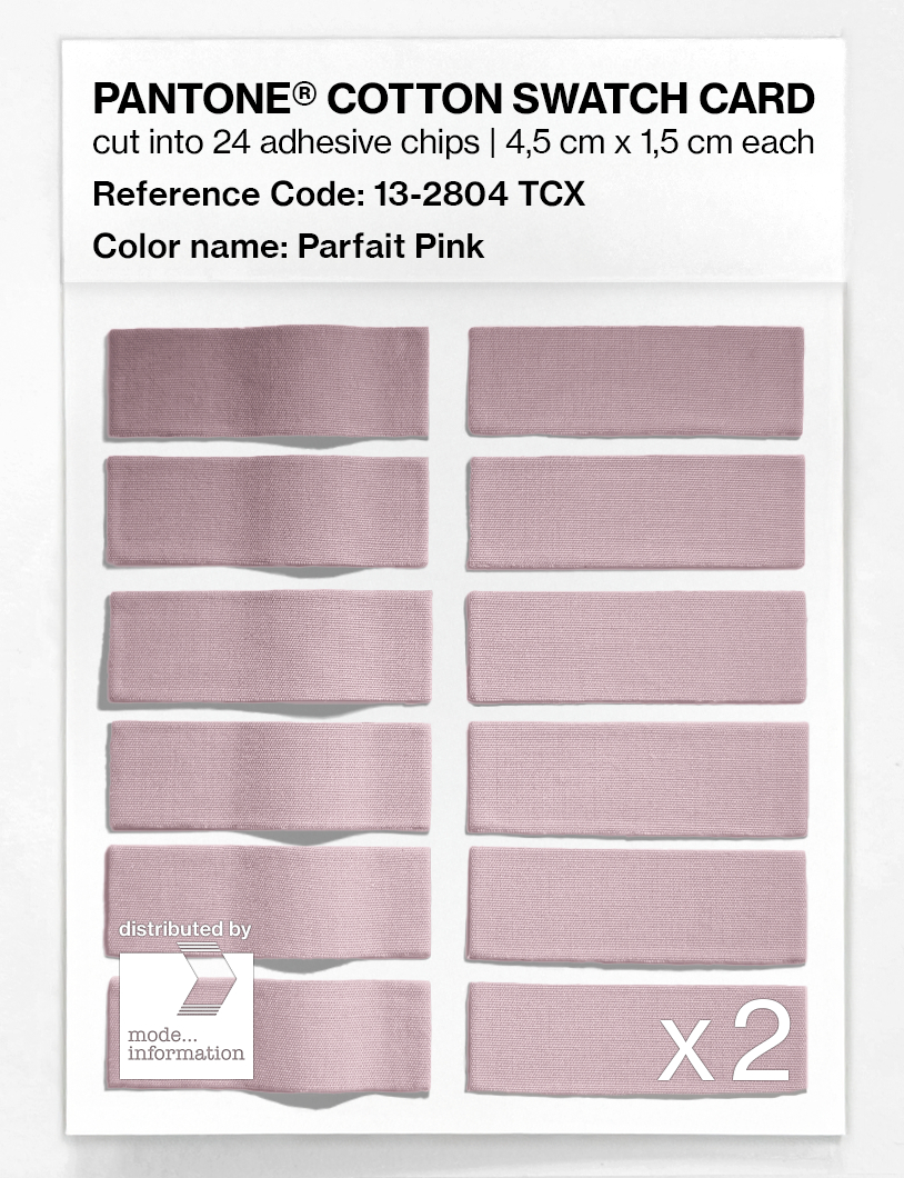 Product image 6 of the product “PANTONE® COTTON SWATCH CARD 13-2804 TCX Parfait Pink ”