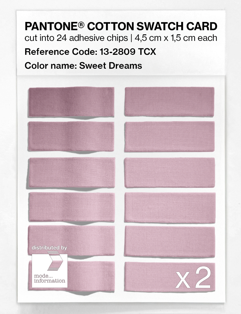 Product image 6 of the product “PANTONE® COTTON SWATCH CARD 13-2809 TCX Sweet Dreams ”