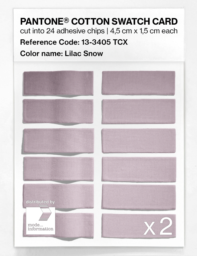 Product image 6 of the product “PANTONE® COTTON SWATCH CARD 13-3405 TCX Lilac Snow ”
